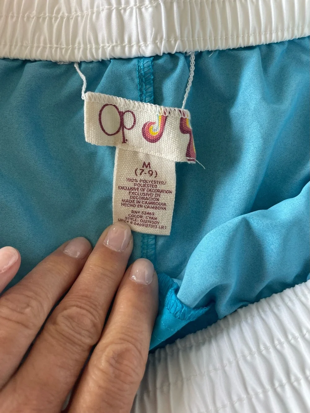 Set of OP Juniors Swim Shorts in Turquoise Blue & Hot Pink size medium and large - Picture 7 of 13